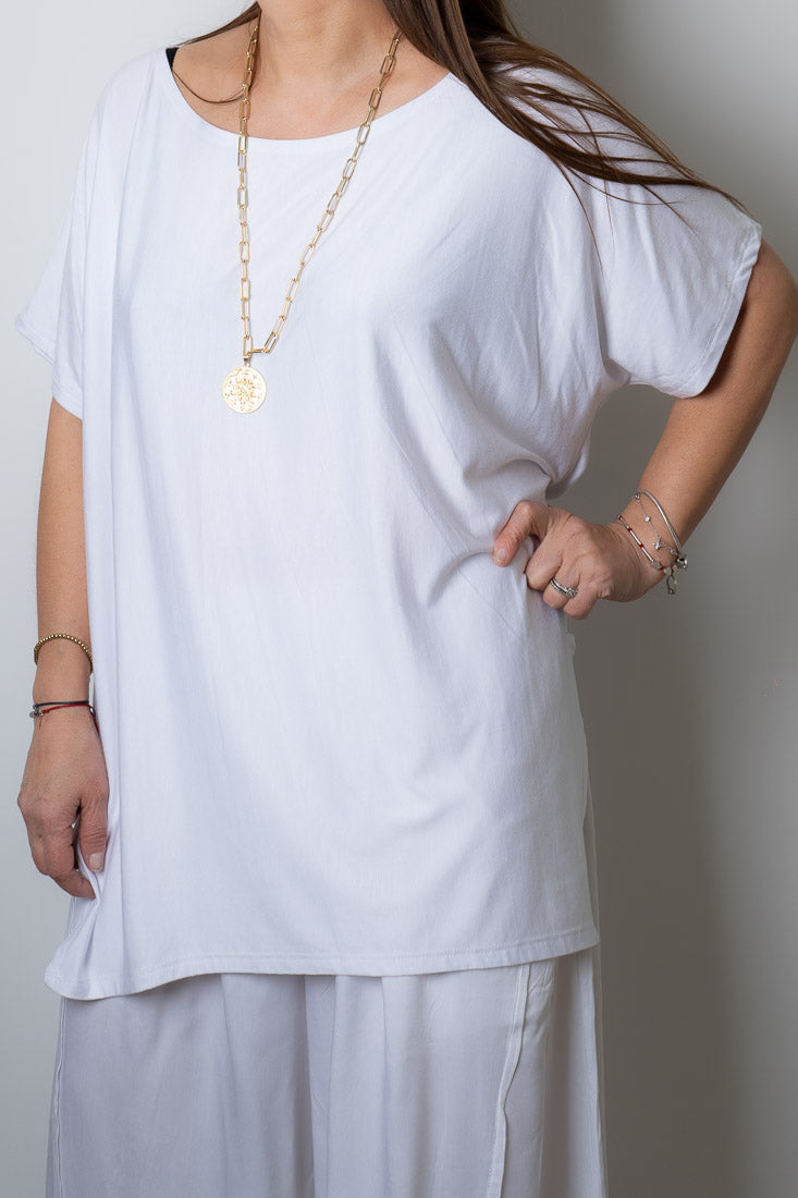 Polera algodón Emilia - Blanco