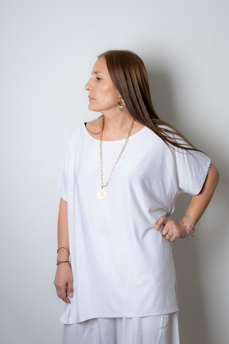 Polera algodón Emilia - Blanco