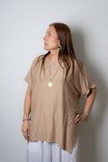 Polera algodón Emilia - Camel