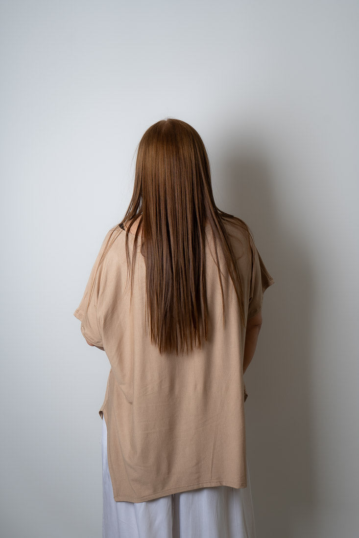 Polera algodón Emilia - Camel