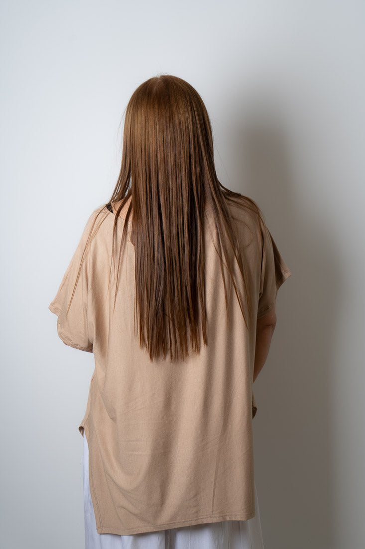 Polera algodón Emilia - Camel