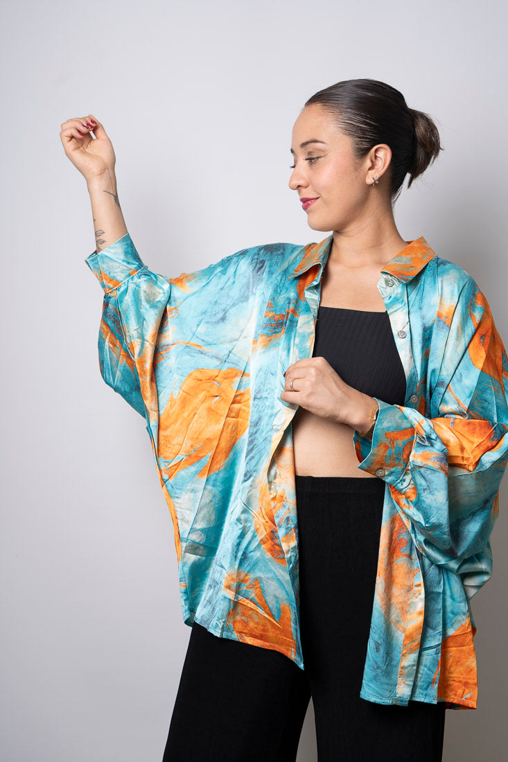 Blusa Satin estampada - Calipso
