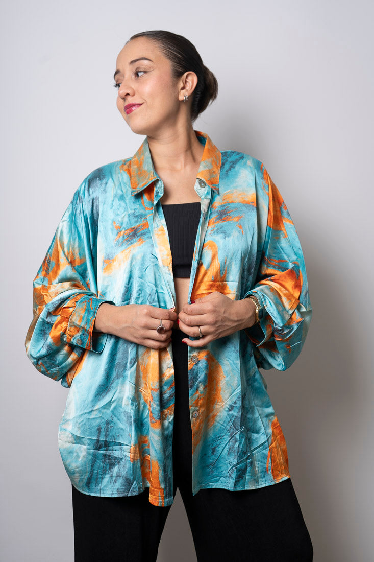 Blusa Satin estampada - Calipso