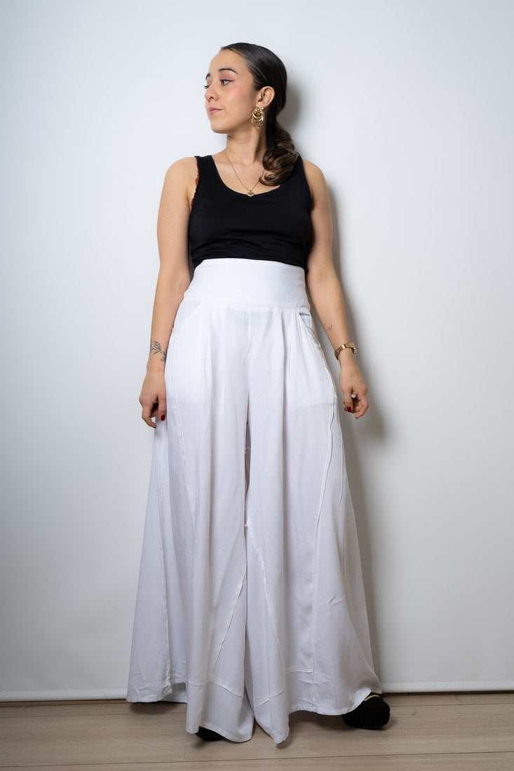 Pantalón Palazo Mica - blanco