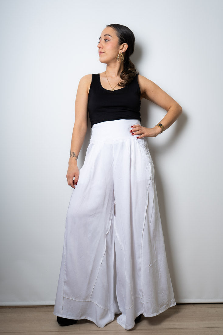 Pantalón Palazo Mica - blanco