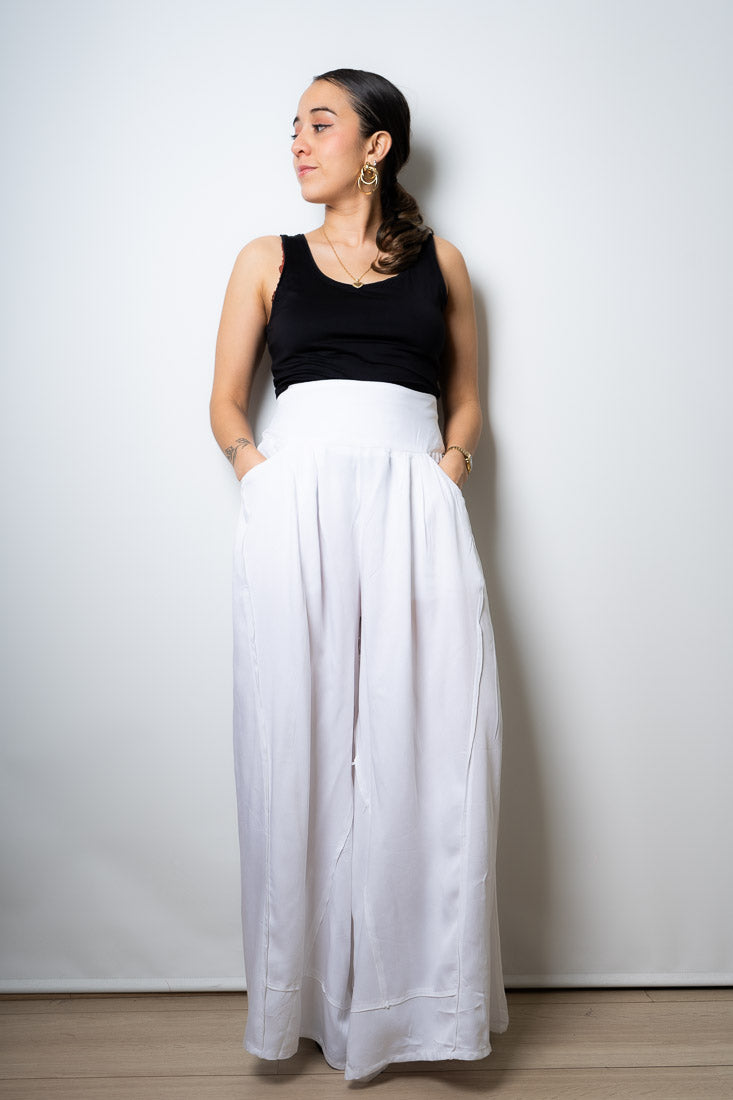 Pantalón Palazo Mica - blanco