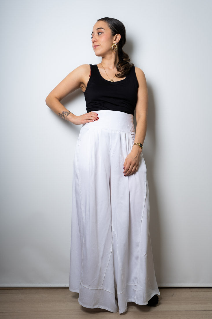Pantalón Palazo Mica - blanco