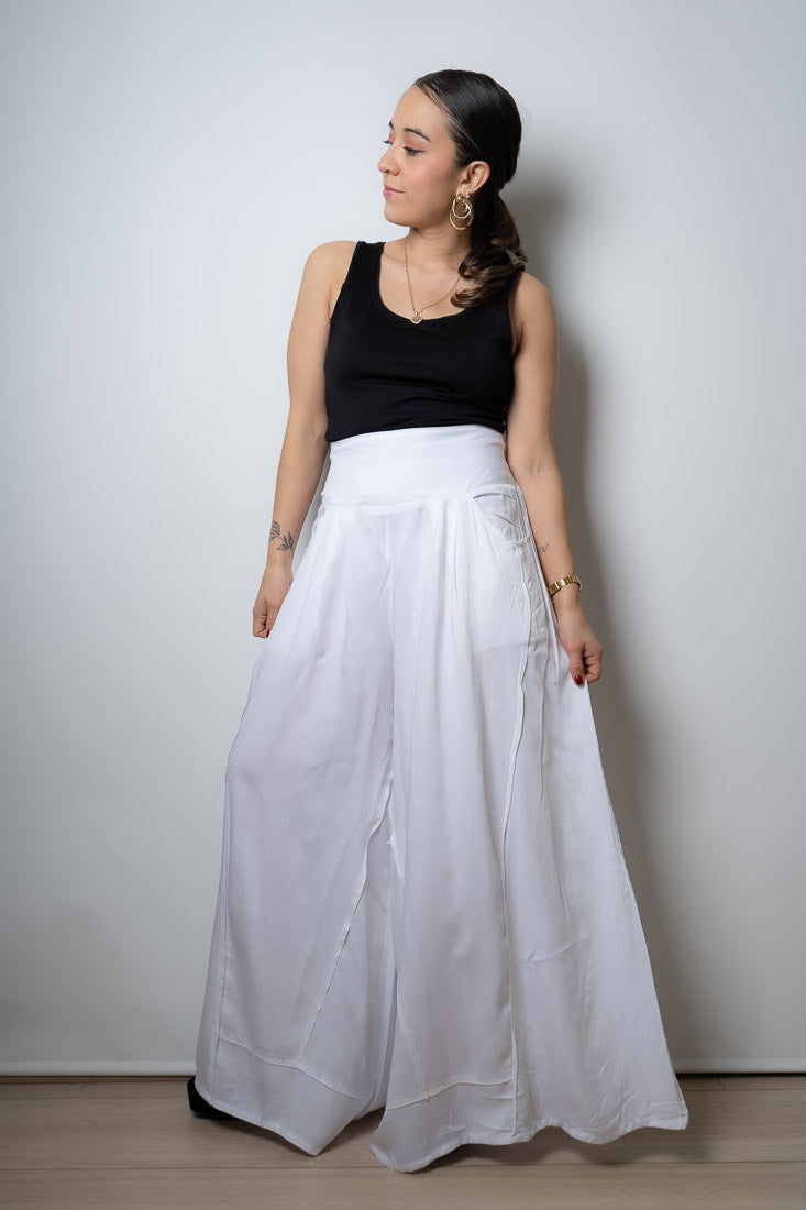Pantalón Palazo Mica - blanco