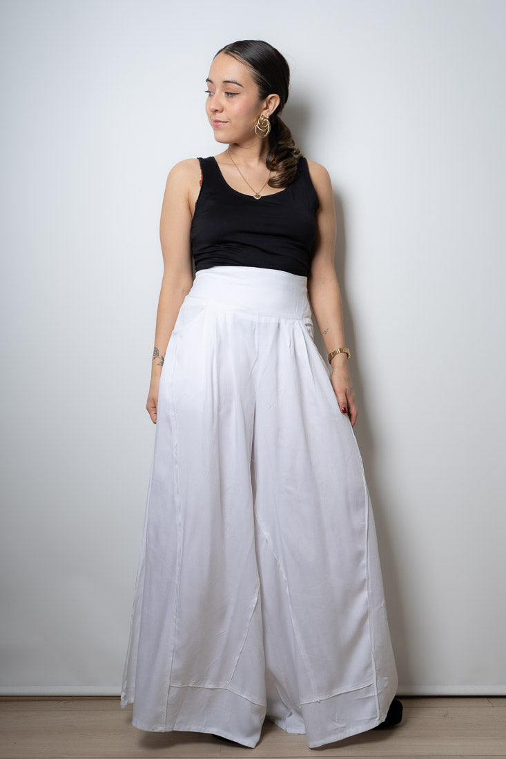Pantalón Palazo Mica - blanco