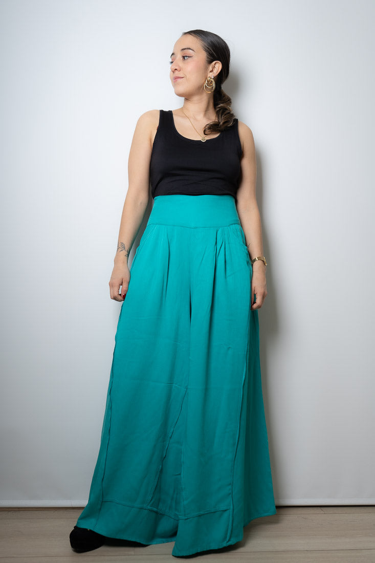 Pantalón Palazo Mica - Turquesa