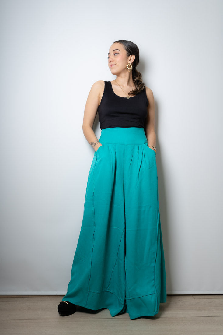 Pantalón Palazo Mica - Turquesa