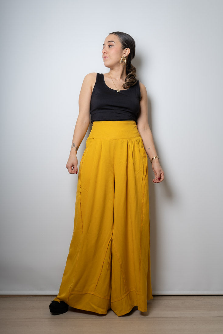 Pantalón Palazo Mica - Amarillo