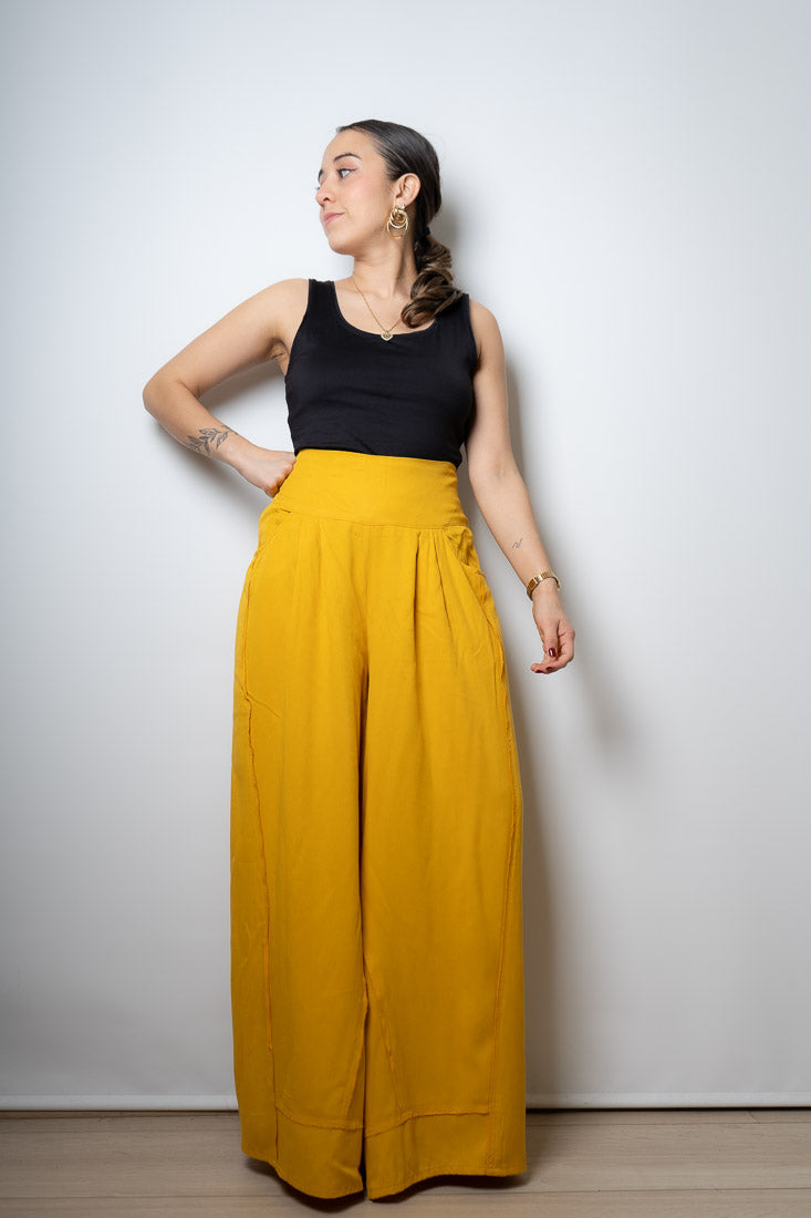 Pantalón Palazo Mica - Amarillo