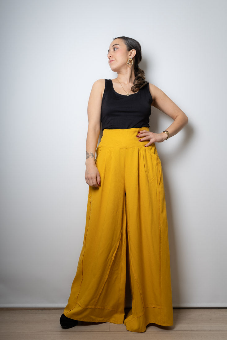 Pantalón Palazo Mica - Amarillo