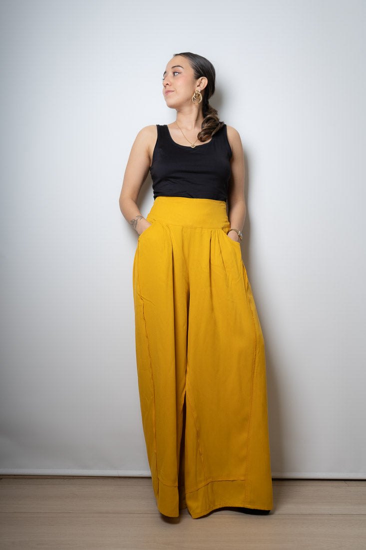 Pantalón Palazo Mica - Amarillo