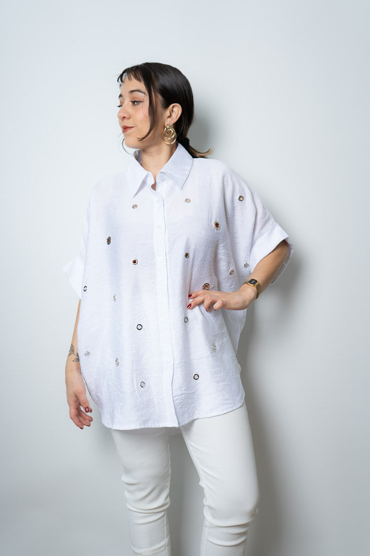 Blusa argollas - Blanco