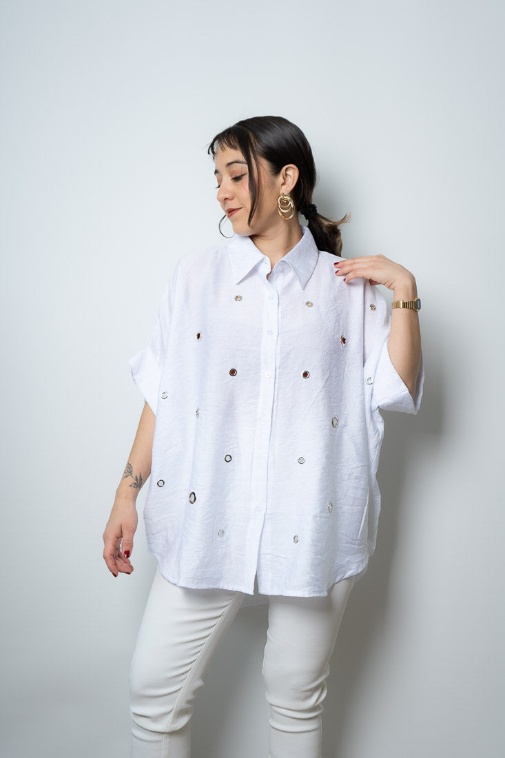 Blusa argollas - Blanco