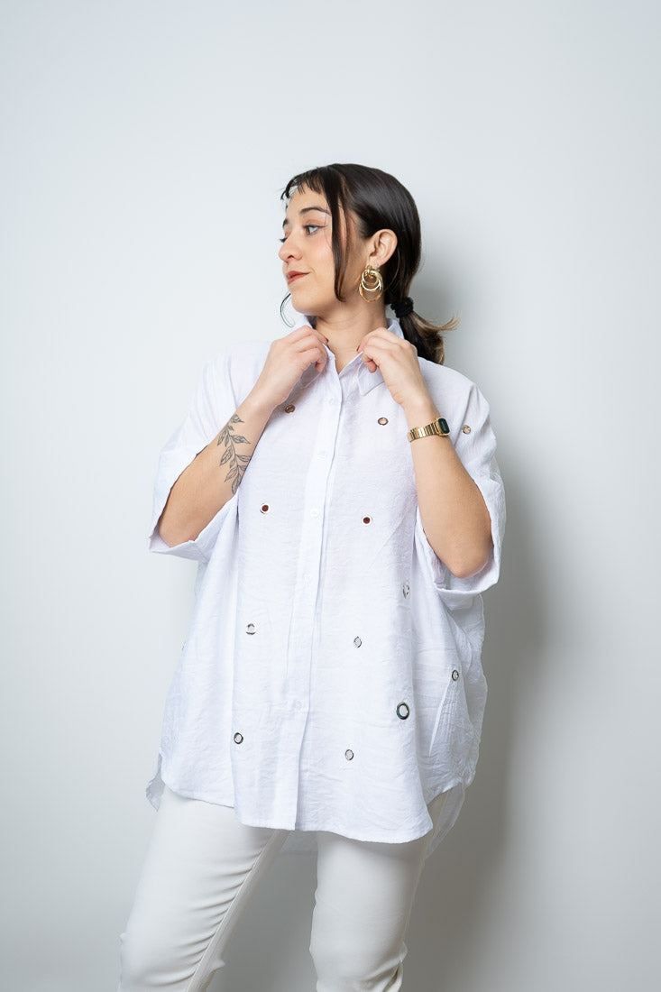 Blusa argollas - Blanco