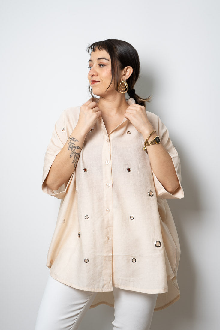 Blusa argollas - Amarillo claro