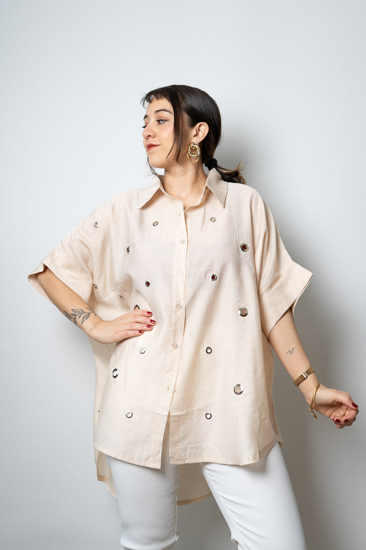 Blusa argollas - Amarillo claro
