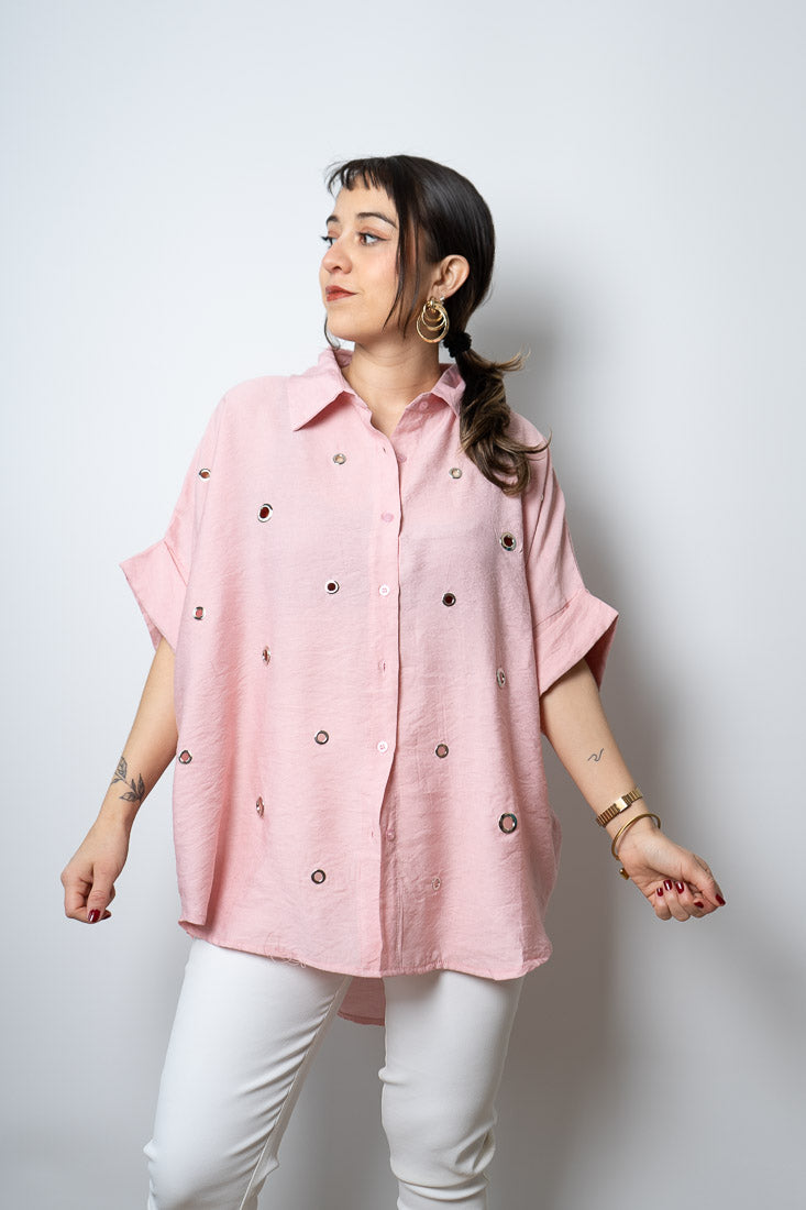 Blusa argollas - Rosado