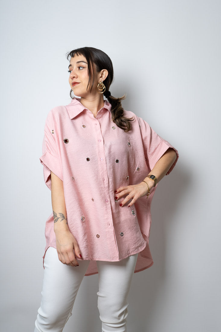 Blusa argollas - Rosado