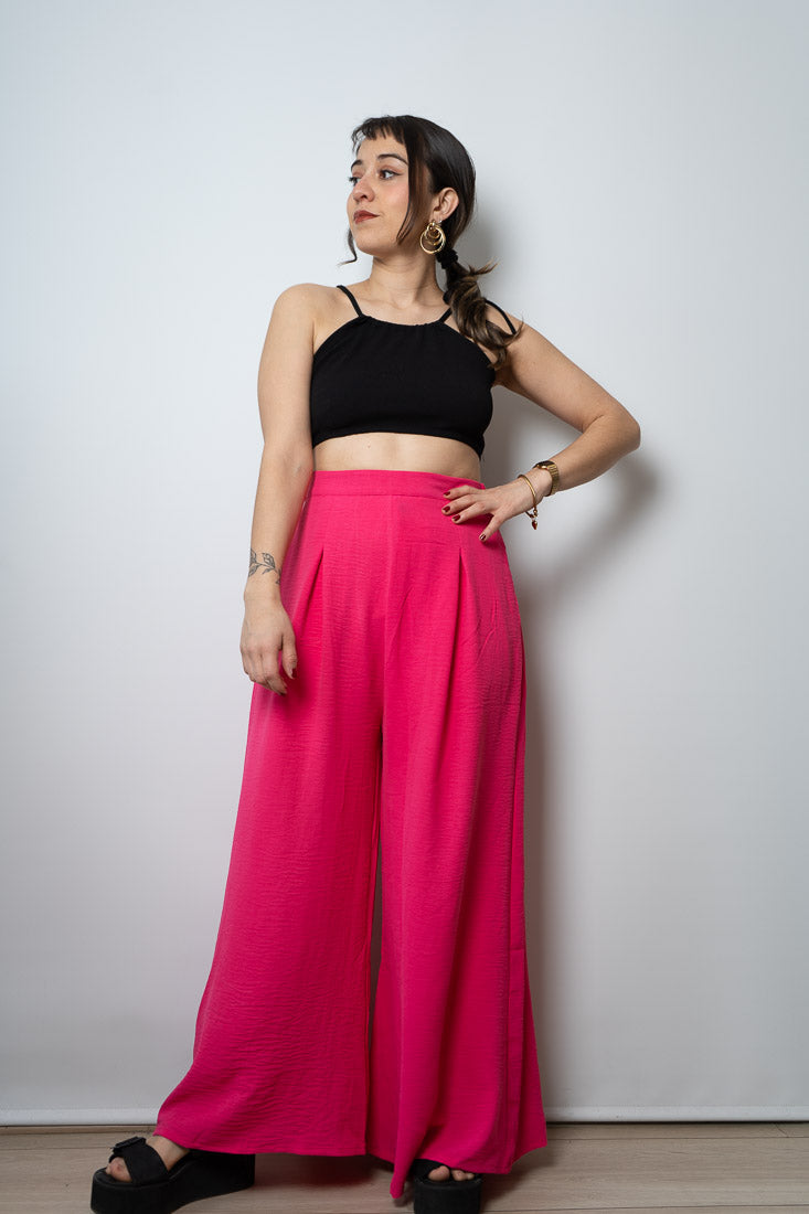 Pantalon Palazzo Aurora - Fucsia