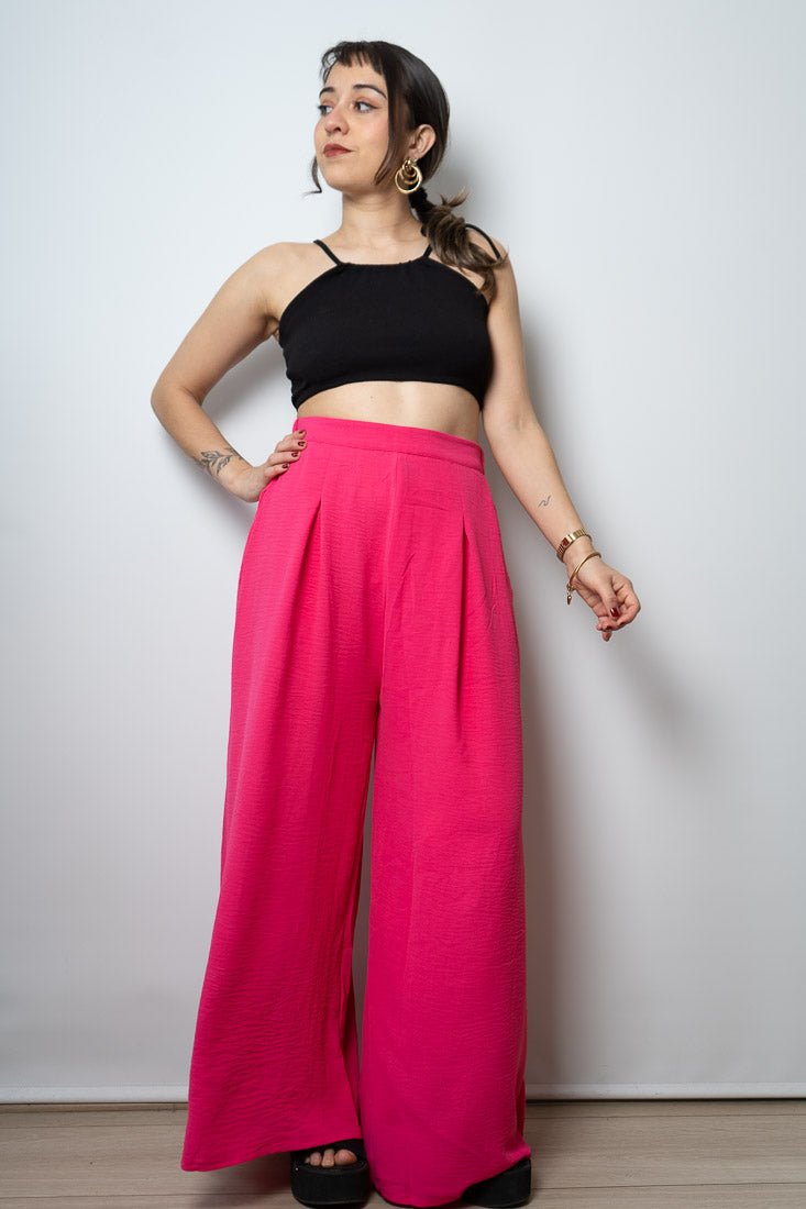 Pantalon Palazzo Aurora - Fucsia