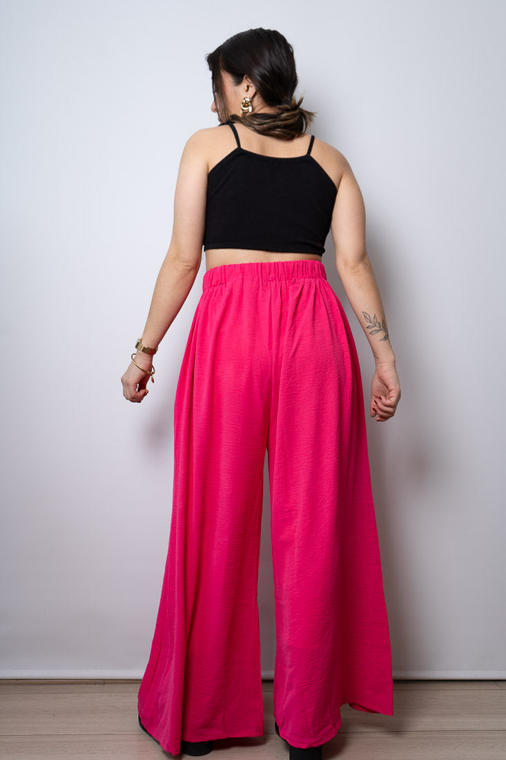Pantalon Palazzo Aurora - Fucsia