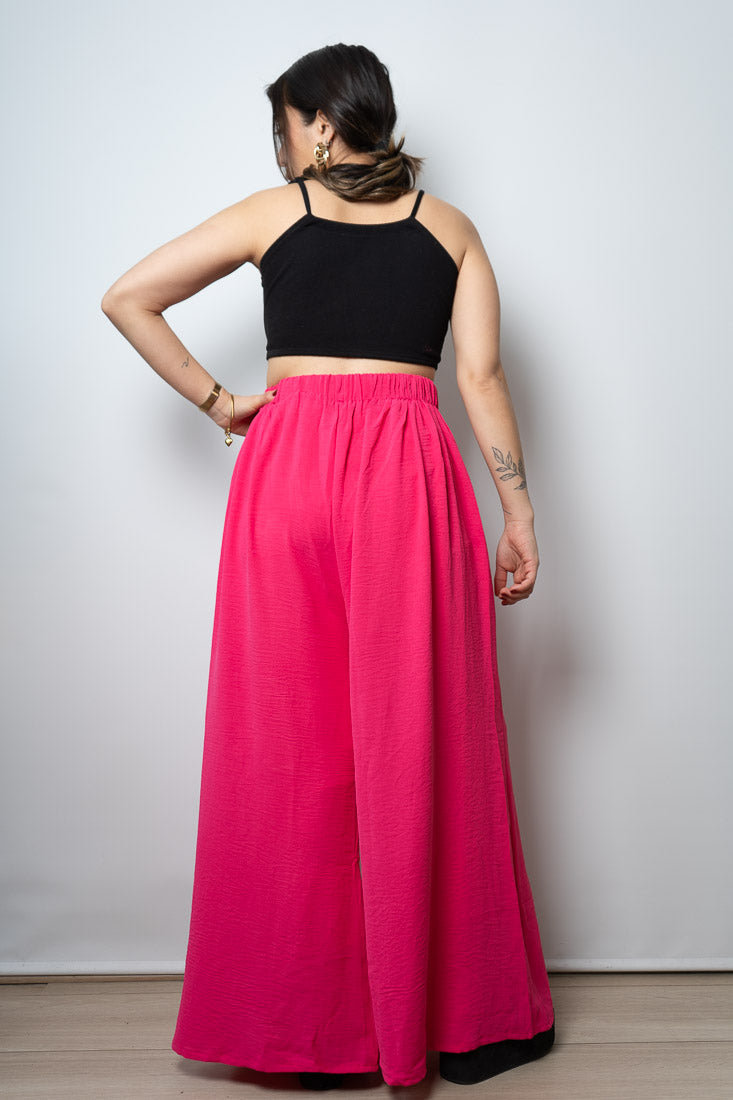 Pantalon Palazzo Aurora - Fucsia