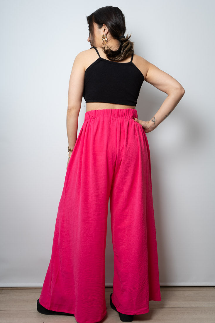 Pantalon Palazzo Aurora - Fucsia