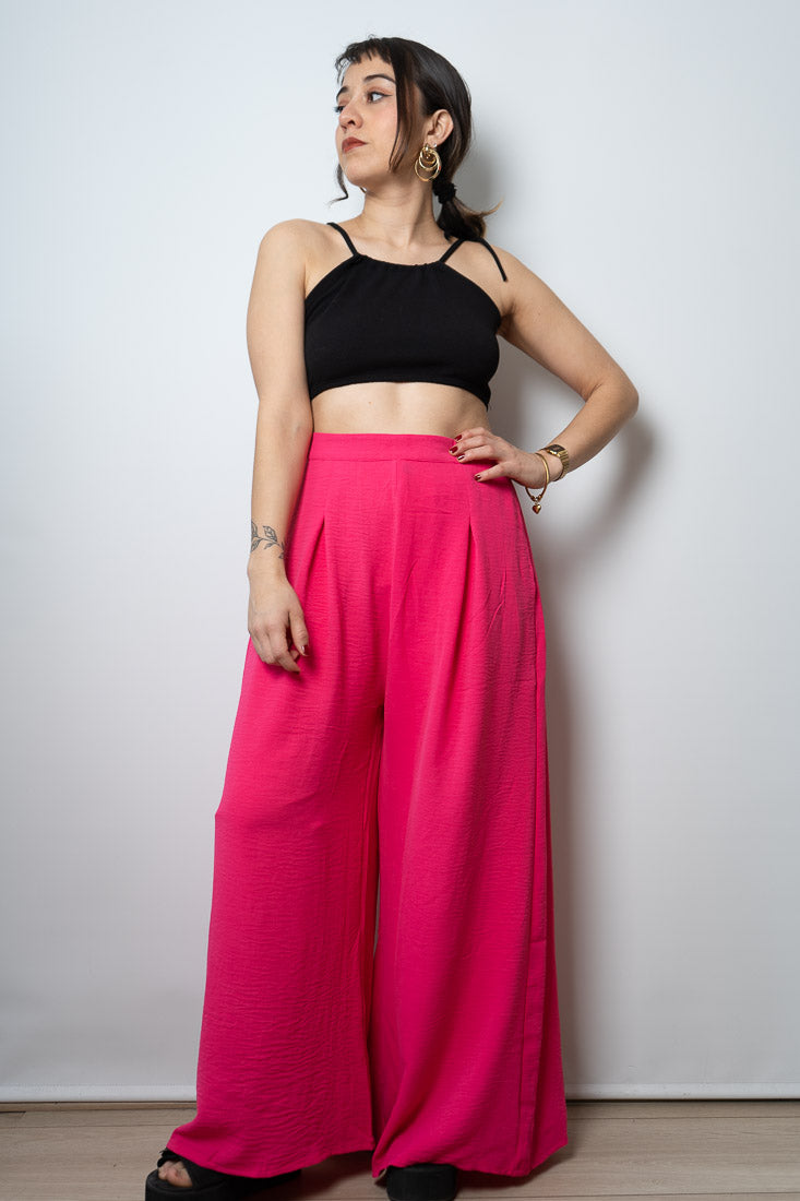 Pantalon Palazzo Aurora - Fucsia