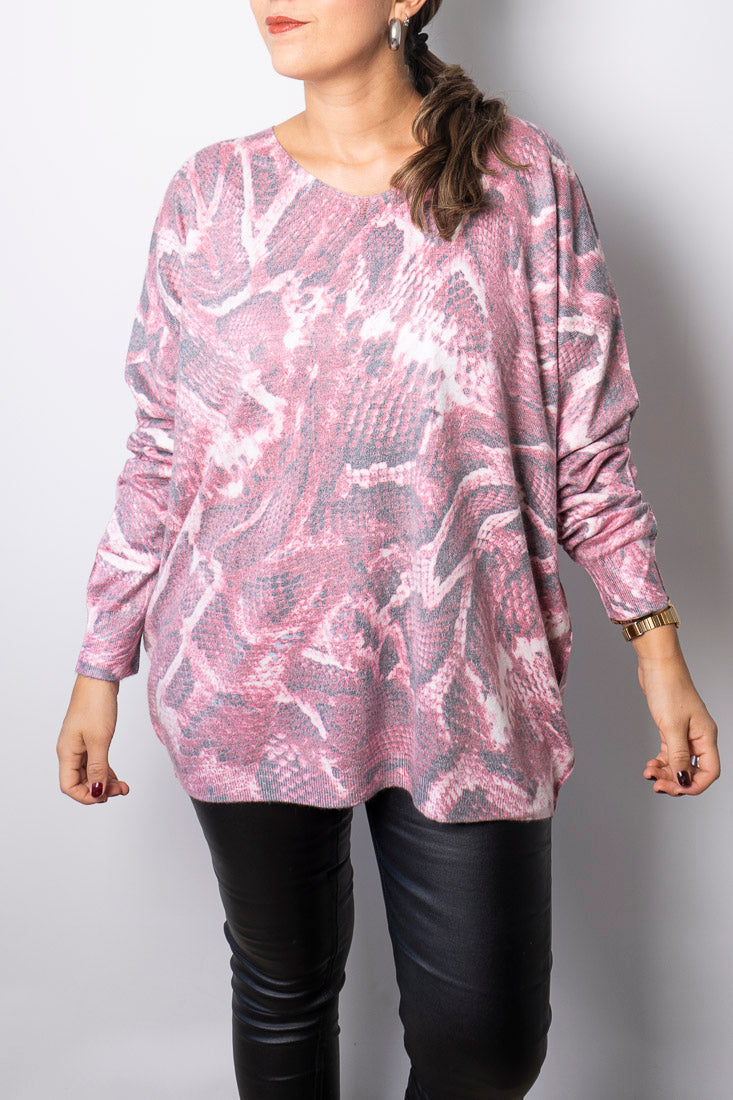 Sweater Animal print - Rosado
