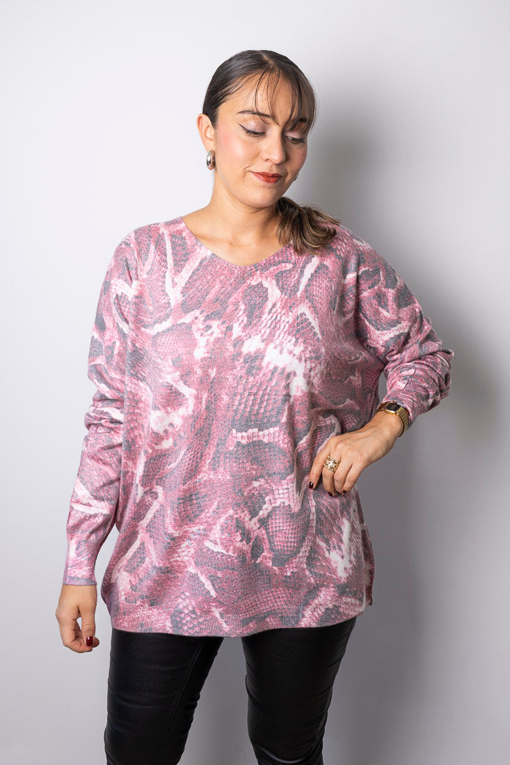 Sweater Animal print - Rosado
