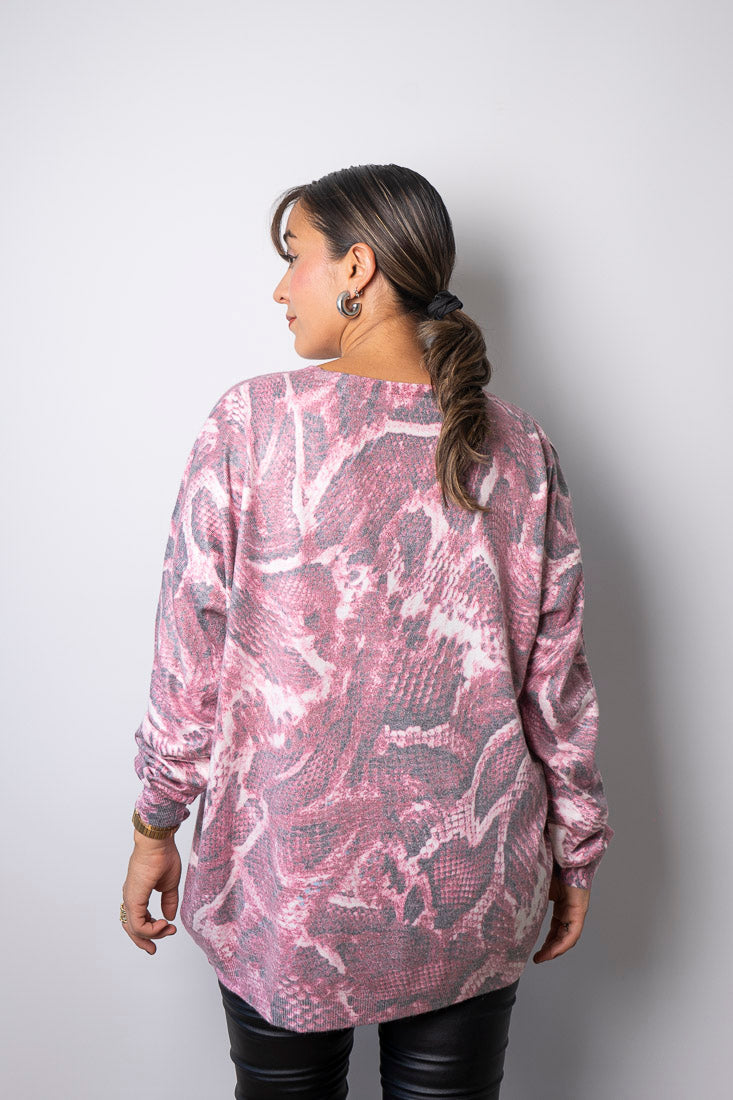Sweater Animal print - Rosado
