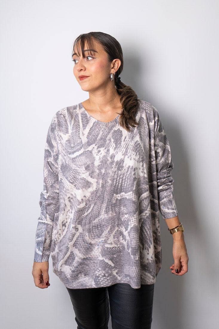 Sweater Animal print - Gris