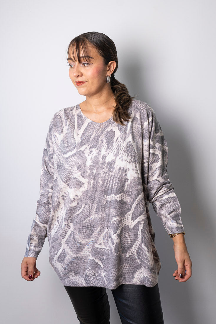 Sweater Animal print - Gris