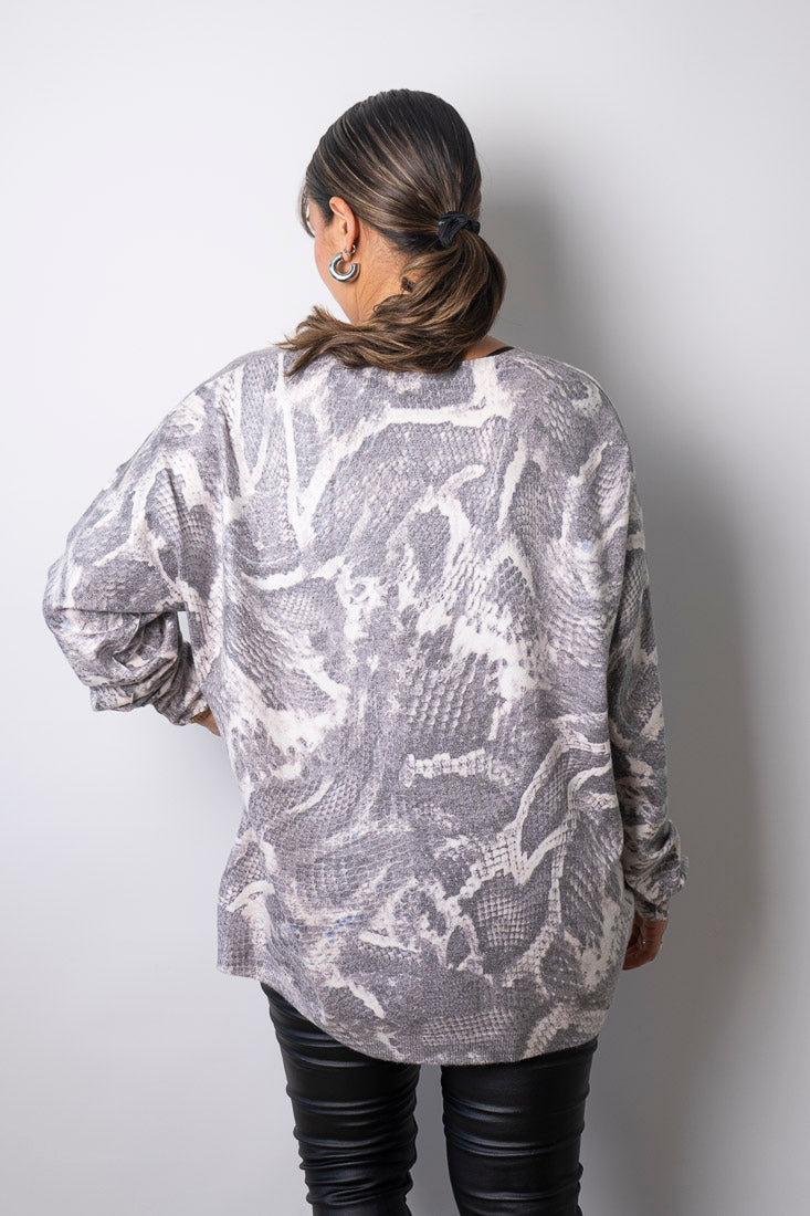 Sweater Animal print - Gris