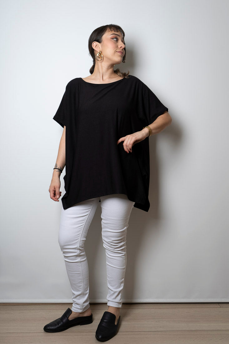 Polera algodón Emilia - Negro
