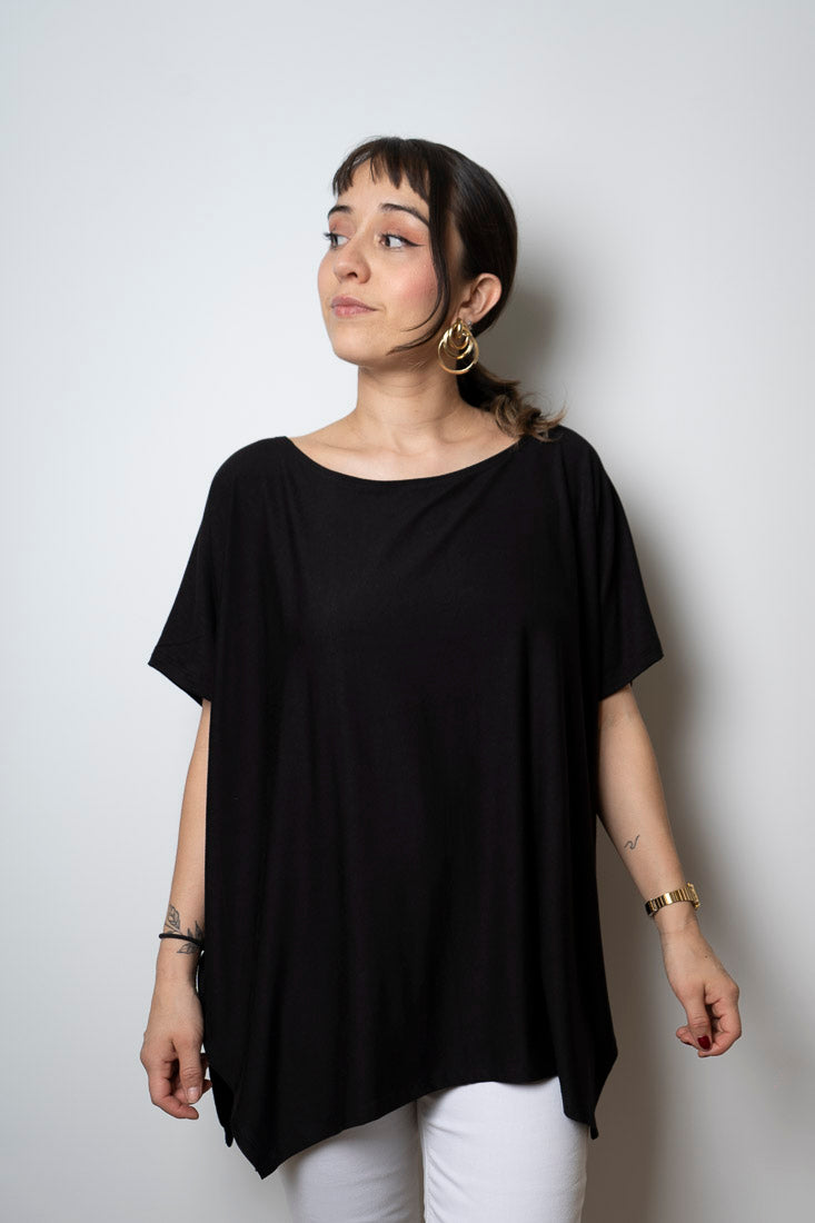 Polera algodón Emilia - Negro
