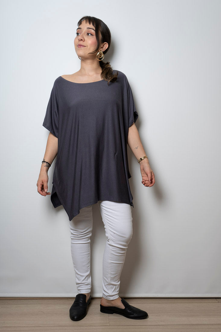 Polera algodón Emilia - Grafito