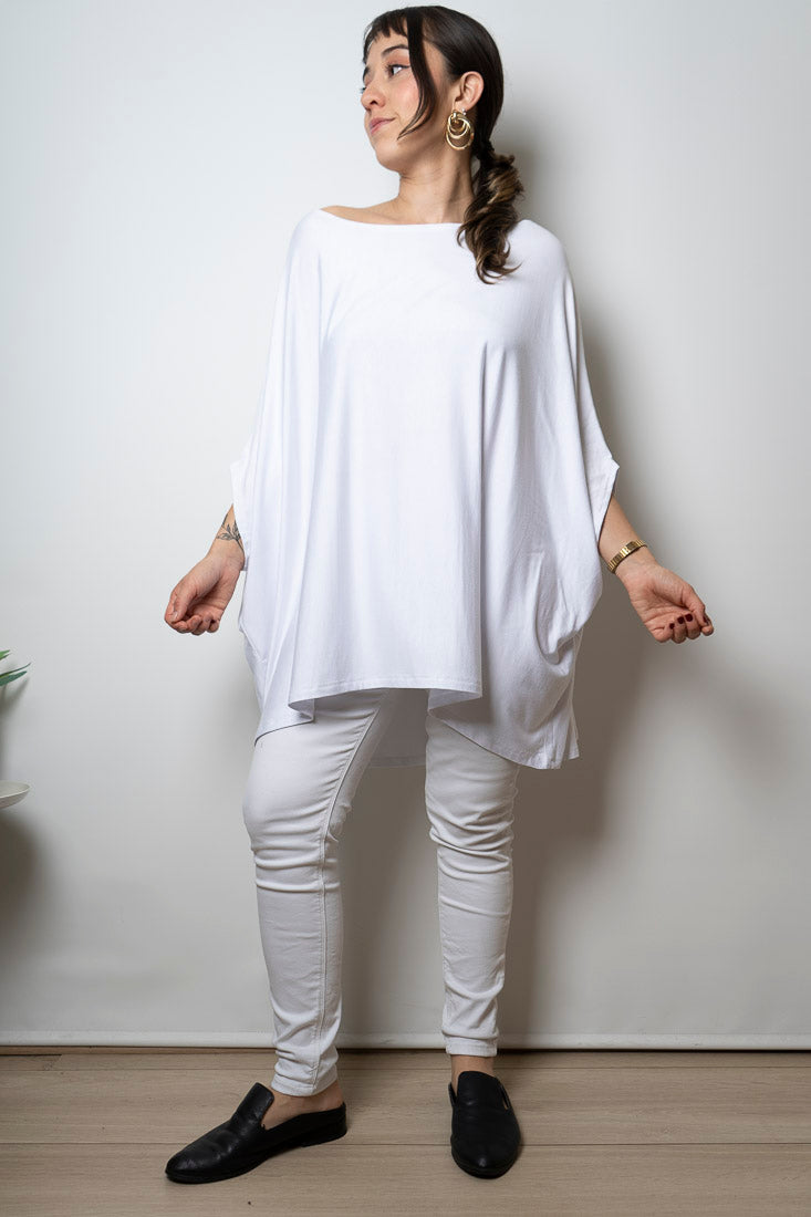 Polera Monica - Blanca -  manga corta