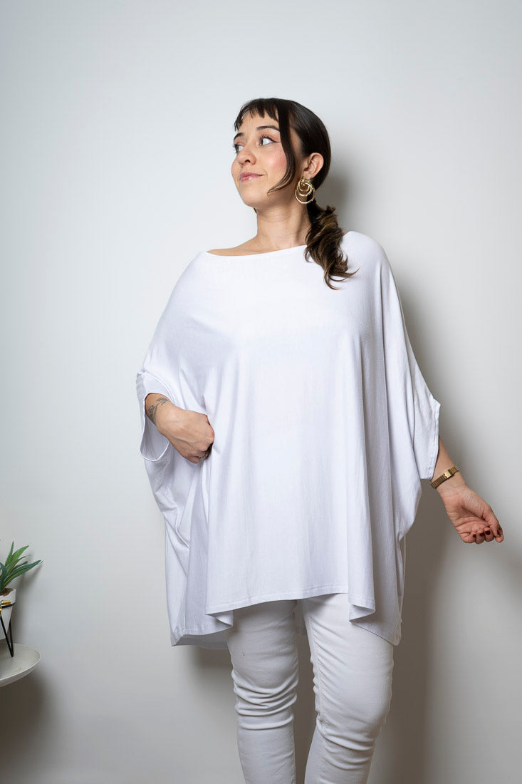 Polera Monica - Blanca -  manga corta