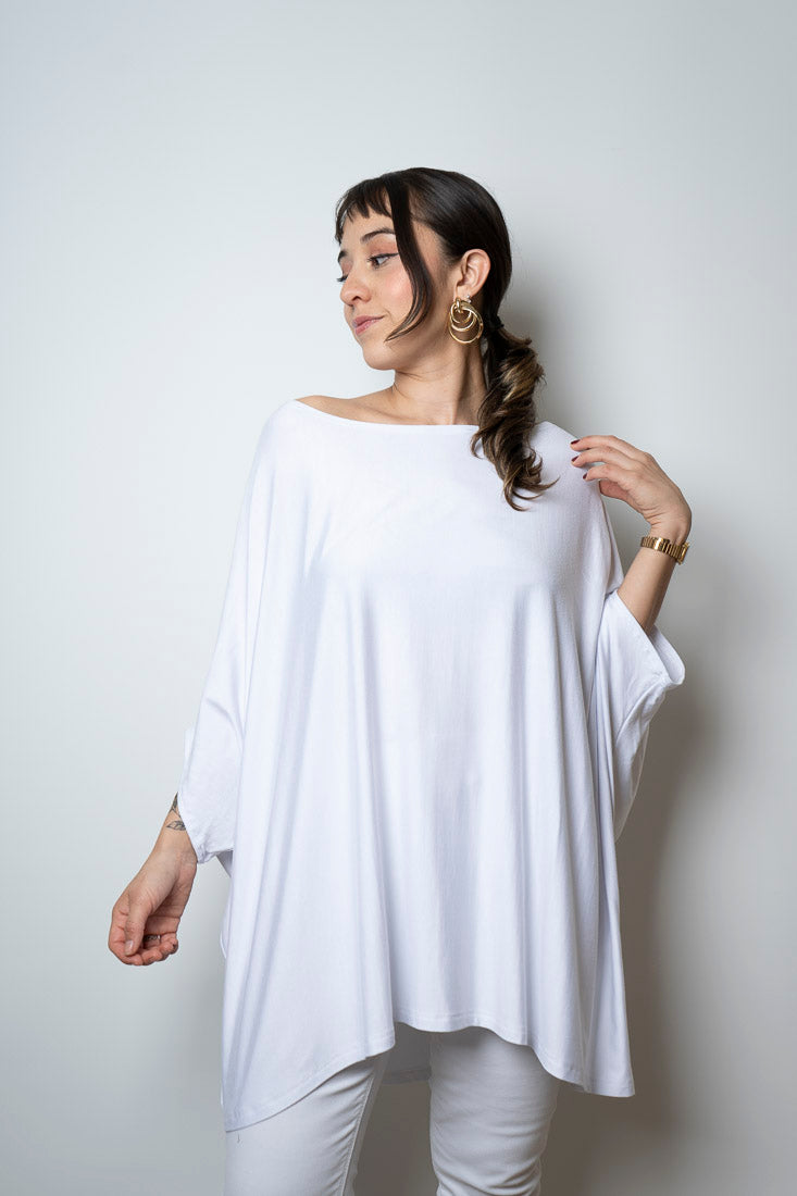 Polera Monica - Blanca -  manga corta