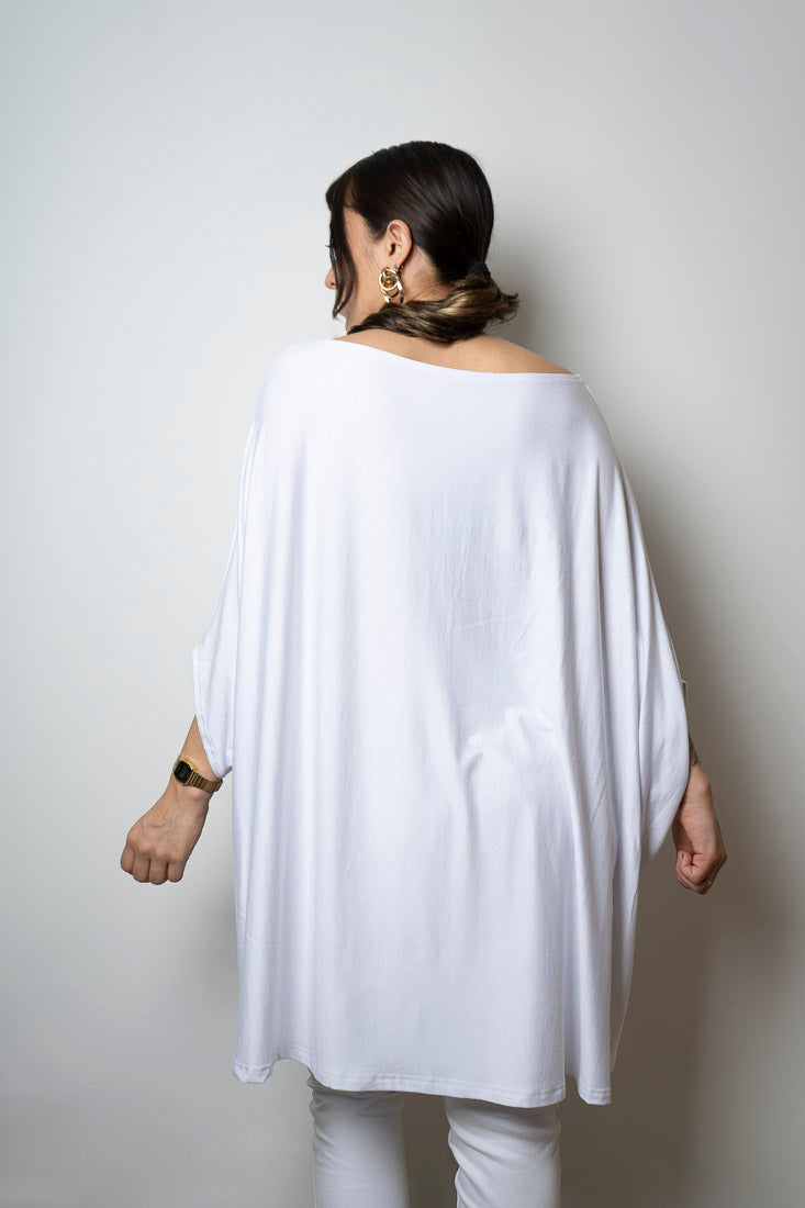 Polera Monica - Blanca -  manga corta