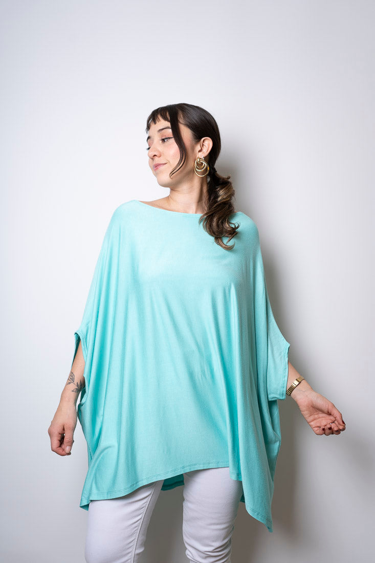 Polera Monica - Verde agua -  manga corta