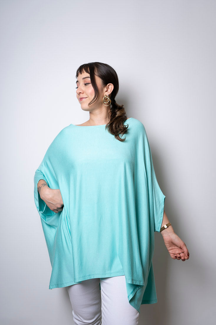 Polera Monica - Verde agua -  manga corta