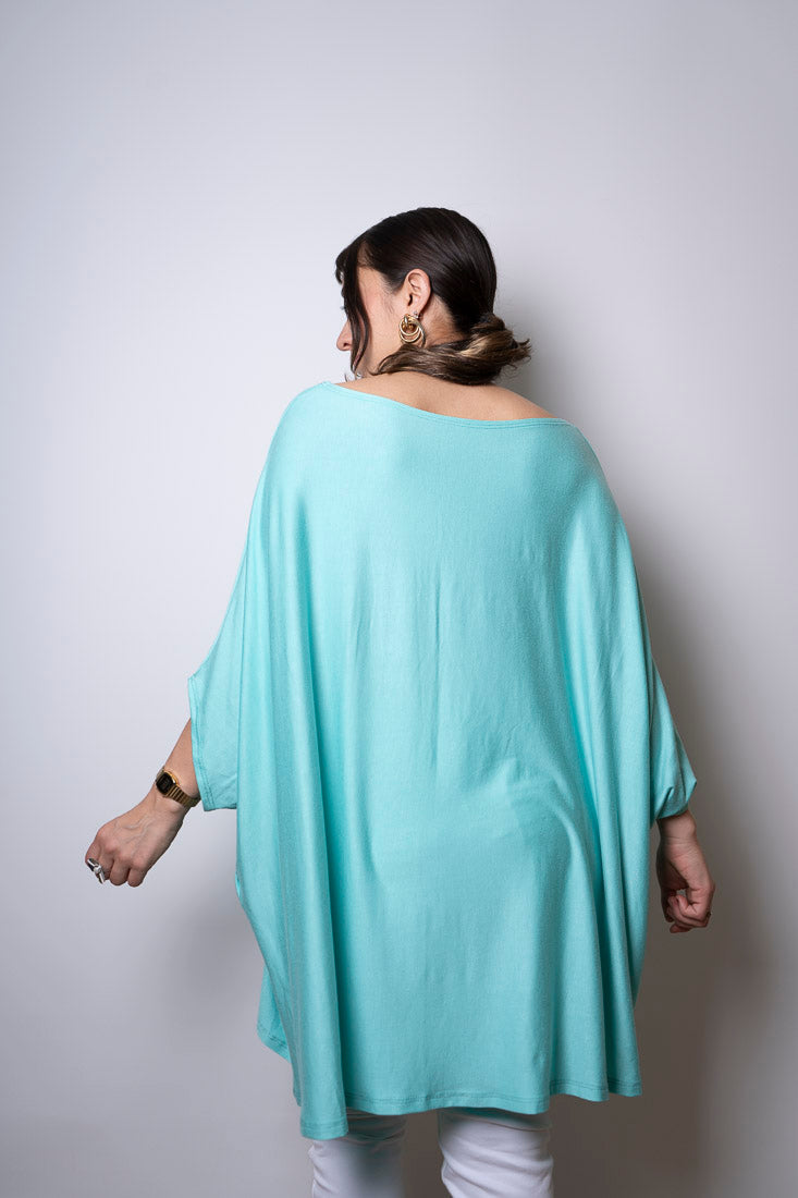 Polera Monica - Verde agua -  manga corta