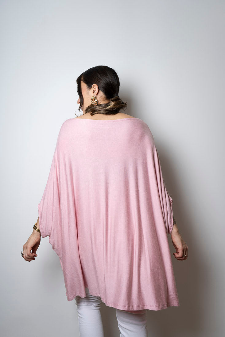 Polera Monica - Rosado  manga corta
