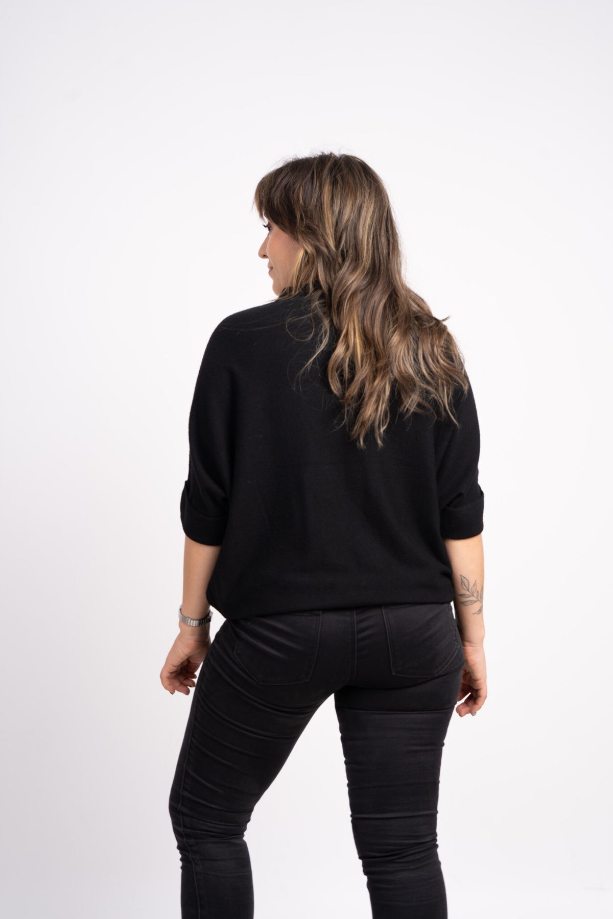 Sweater Flor - Negro